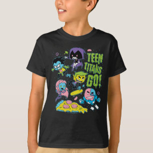 Teen Titans Go! Gnarly 90's Pizza Graphic T-Shirt