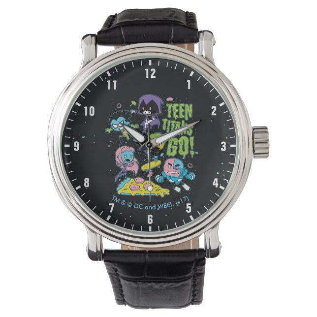 Teen Titans Go! | Gnarly 90's Pizza Graphic Watch (Front)