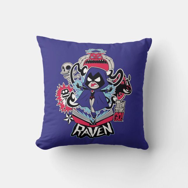 Teen Titans Go! | Raven Demonic Powers Graphic Cushion (Front)