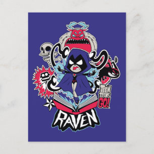 Teen Titans Go! Raven Demonic Powers Graphic Postcard