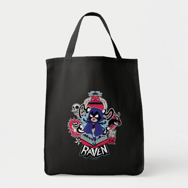 Teen Titans Go! | Raven Demonic Powers Graphic Tote Bag (Front)