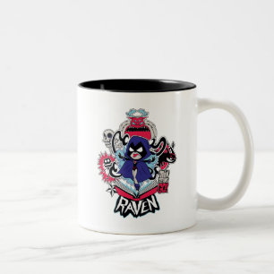 Teen Titans Go!   Raven Demonic Powers Graphic Two-Tone Coffee Mug