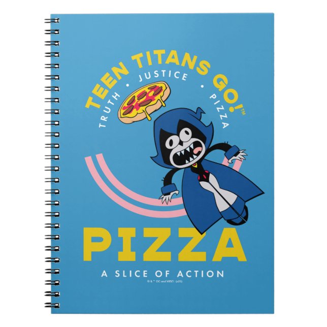 Teen Titans Go! Raven "Truth Justice Pizza" Notebook (Front)