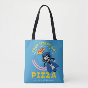 Teen Titans Go! Raven "Truth Justice Pizza" Tote Bag