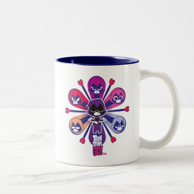 Teen Titans Go! | Raven's Emoticlones Two-Tone Coffee Mug (Right)
