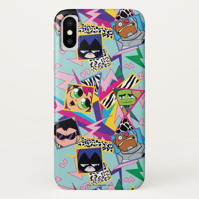 Teen Titans Go! | Retro 90's Group Collage Case-Mate iPhone Case (Back)