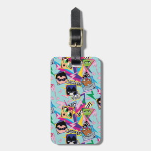 Teen Titans Go! Retro 90's Group Collage Luggage Tag