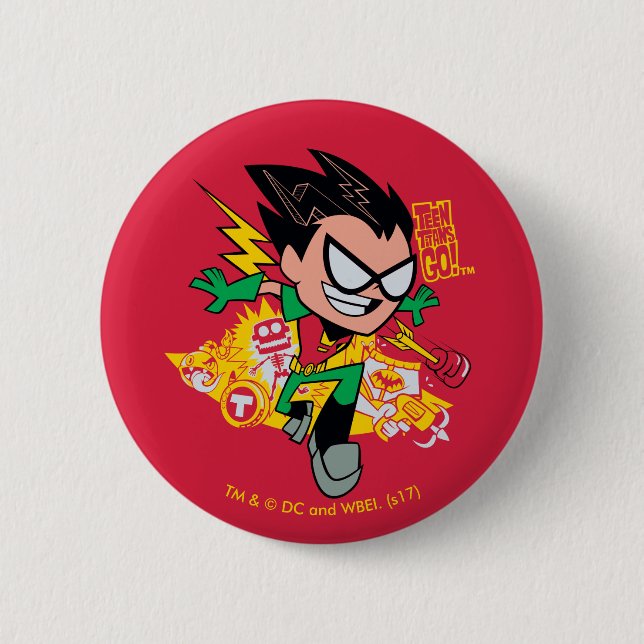 Teen Titans Go! | Robin's Arsenal Graphic 6 Cm Round Badge (Front)