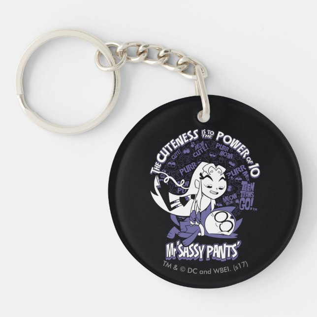 Teen Titans Go! | Starfire & Mr Sassy Pants Key Ring (Front)