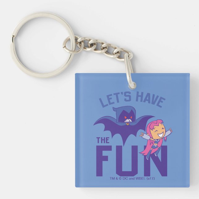 Teen Titans Go! | Starfire & Raven "Have The Fun" Key Ring (Front)