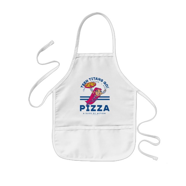 Teen Titans Go! Starfire "Truth Justice Pizza" Kids Apron (Front)