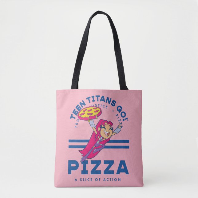 Teen Titans Go! Starfire "Truth Justice Pizza" Tote Bag (Front)