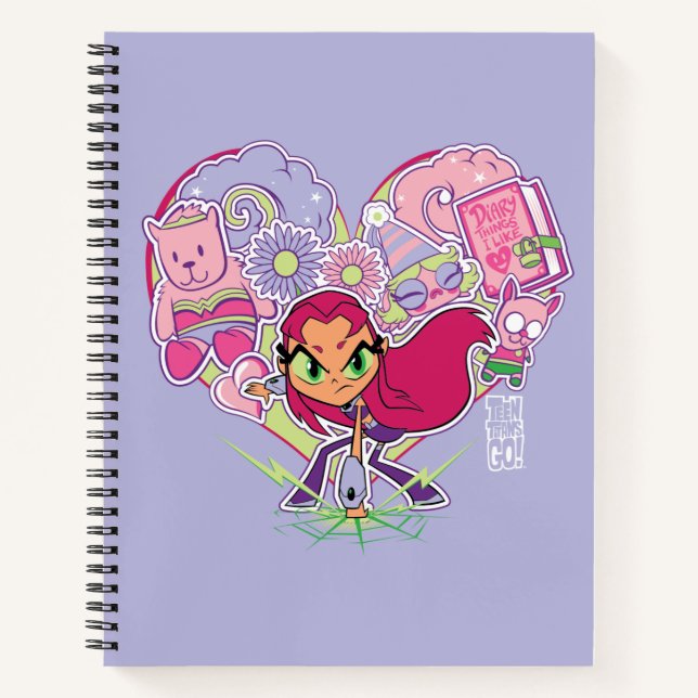 Teen Titans Go! | Starfire's Heart Punch Graphic Notebook (Front)