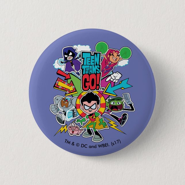 Teen Titans Go! | Team Arrow Graphic 6 Cm Round Badge (Front)