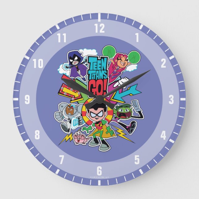 Teen Titans Go! | Team Arrow Graphic Large Clock (Front)