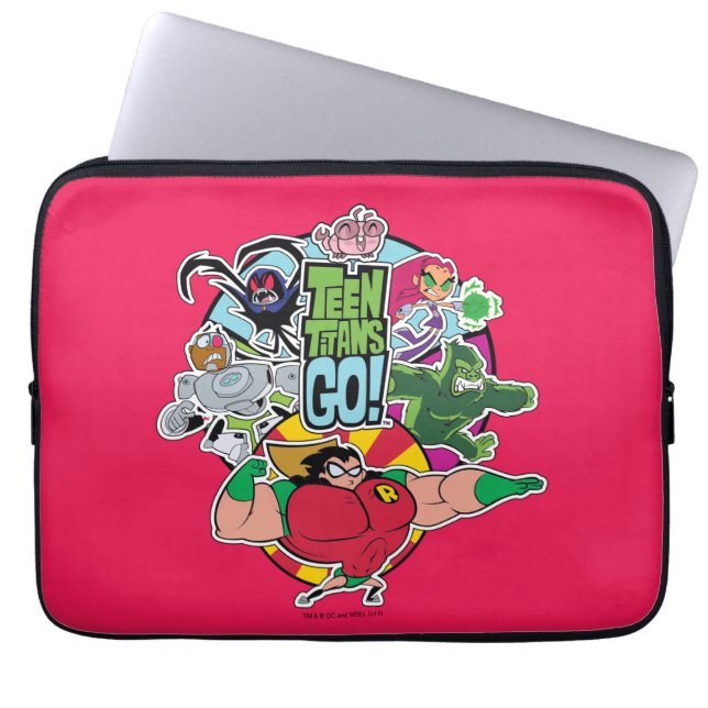 Teen Titans Go! | Team Group Graphic Laptop Sleeve (Front)