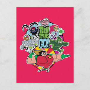 Teen Titans Go!   Team Group Graphic Postcard