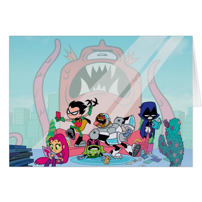 Teen Titans Go! | Tentacled Monster Approaches (Front Horizontal)