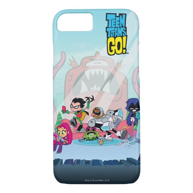 Teen Titans Go! | Tentacled Monster Approaches Case-Mate iPhone Case (Back)