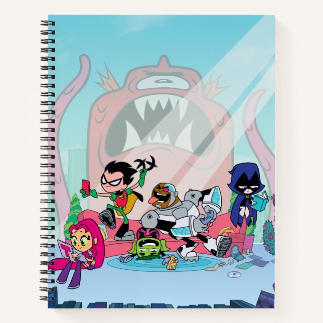 Teen Titans Go! | Tentacled Monster Approaches Notebook (Front)