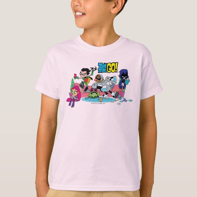 Teen Titans Go! | Tentacled Monster Approaches T-Shirt (Front)