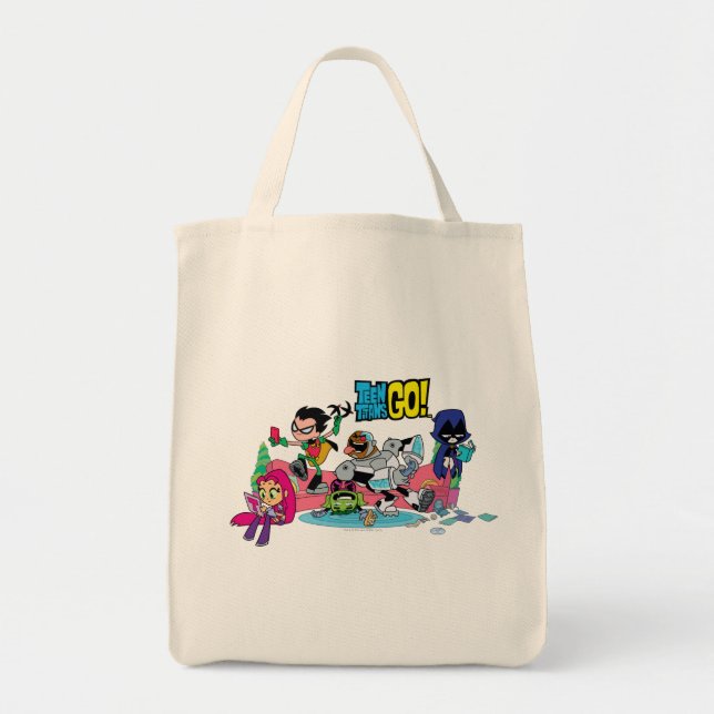 Teen Titans Go! | Tentacled Monster Approaches Tote Bag (Front)