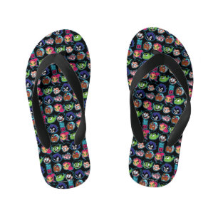 Teen Titans Go!   Titans Head Pattern Kid's Thongs