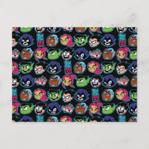 Teen Titans Go!   Titans Head Pattern Postcard