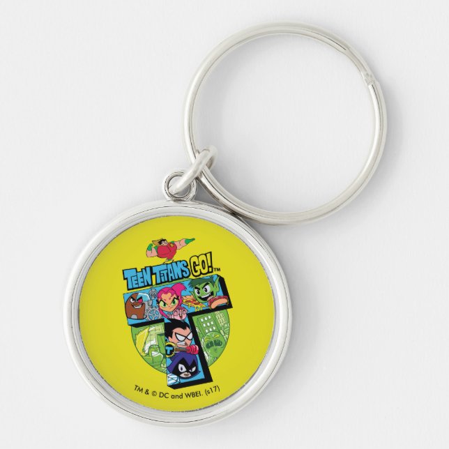 Teen Titans Go! | Titans Tower Collage Key Ring (Front)