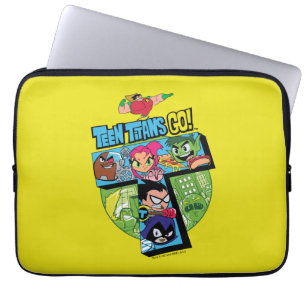Teen Titans Go!   Titans Tower Collage Laptop Sleeve