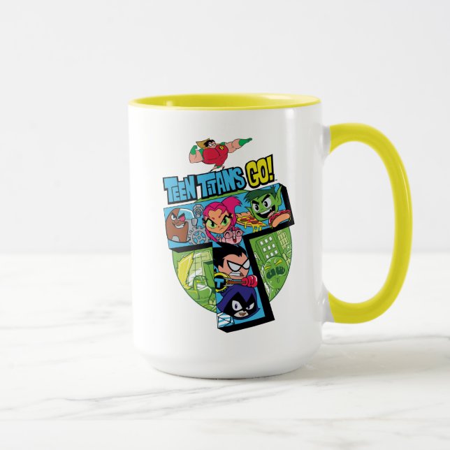 Teen Titans Go! | Titans Tower Collage Mug (Right)