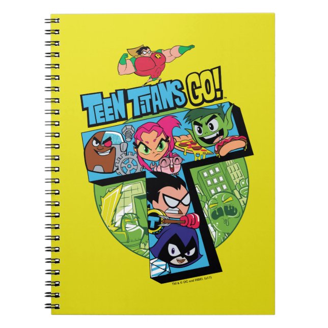 Teen Titans Go! | Titans Tower Collage Notebook (Front)