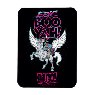 Teen Titans Go! Warrior Cyborg Riding Pegasus Magnet