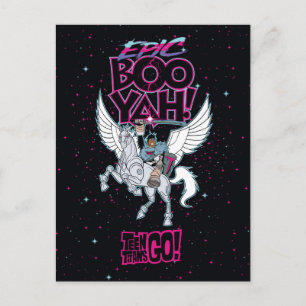 Teen Titans Go! Warrior Cyborg Riding Pegasus Postcard