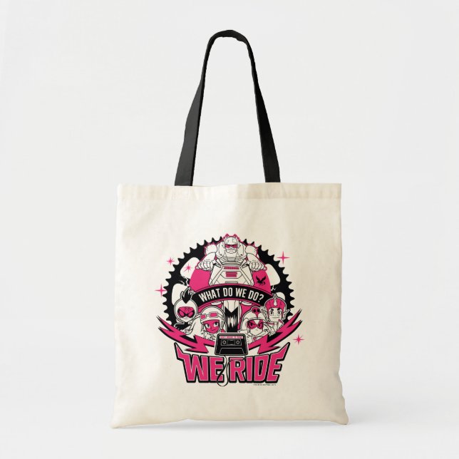 Teen Titans Go! | "We Ride" Retro Moto Graphic Tote Bag (Front)