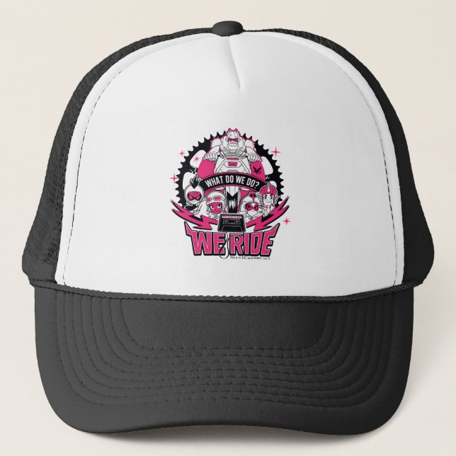 Teen Titans Go! | "We Ride" Retro Moto Graphic Trucker Hat (Front)