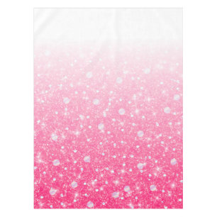 Teen Tween Girls Sparkly Pink Glitter Ombre Tablecloth