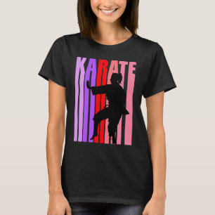 Teen Vintage Karate Birthday Cool Colours Grey Fan T-Shirt
