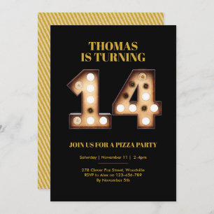 Teenage 14th birthday invitation