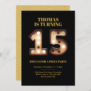 Teenage 15th birthday invitation