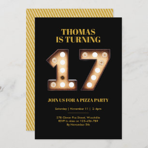 Teenage 17th birthday invitation