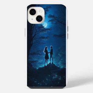 Teenage boy girls with blue iPhone / iPad case