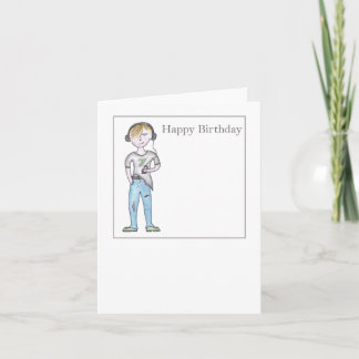 Teenage boy music Birthday card