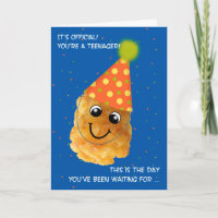 Teenage Boy on Birthday 13 Funny Tater Tot