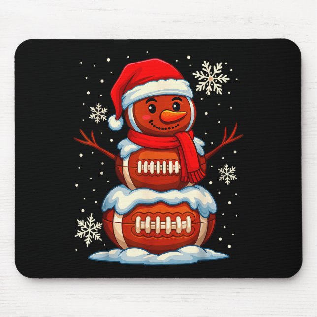 Teenage Boys Christmas Pajamas, American Football  Mouse Pad (Front)