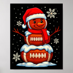 Teenage Boys Christmas Pajamas, American Football Poster
