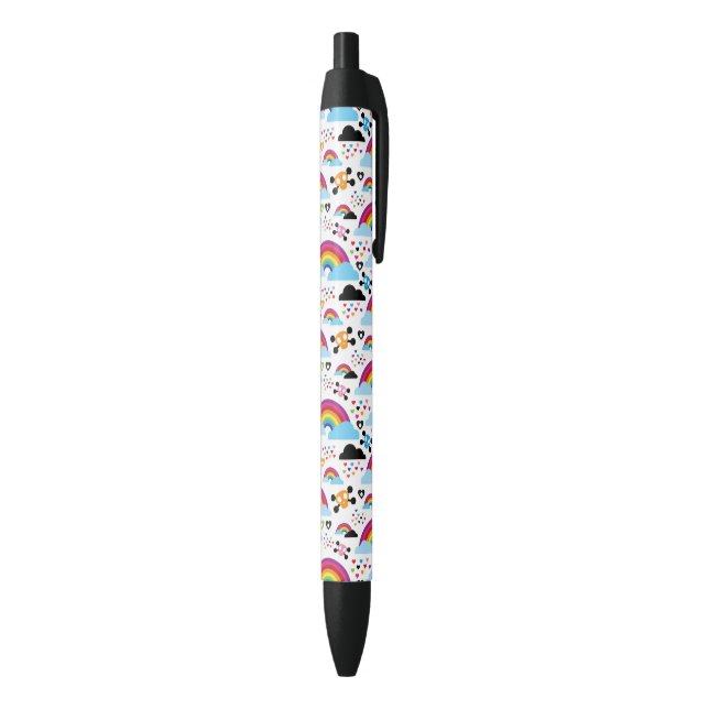 Teenage emo rainbow skull background black ink pen (Bottom (Vertical))