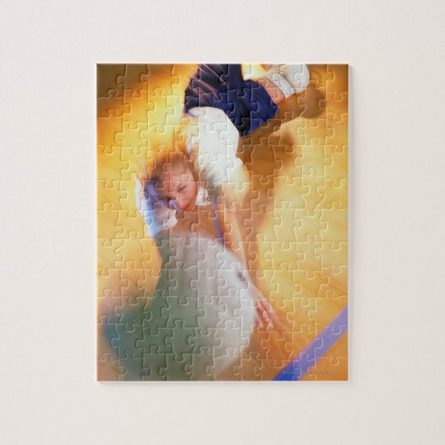 Teenage Girl Playing Volleyball Jigsaw Puzzle (Vertical)