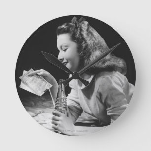 Teenage Girl Round Clock