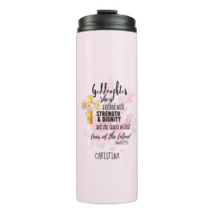 Teenage Goddaughter Gift Personalised Proverb Thermal Tumbler